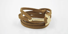 Pulsera ancla Carrick - Matuku en ancla dorada - Frontal