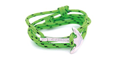 Pulsera náutica - Aproado en ancla plateada - Carrick Bracelets