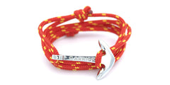 Pulsera náutica - Babor en ancla plateada - Carrick Bracelets