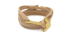 Pulsera ancla Carrick - Cuaderna en ancla dorada - Frontal