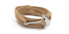 Pulsera ancla Carrick - Cuaderna en ancla plateada - Frontal