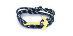 Pulsera ancla Carrick - Génova en ancla dorada - Frontal