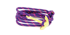 Pulsera ancla Carrick - Marinera en ancla dorada - Frontal