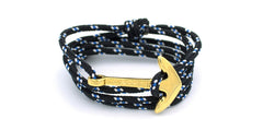 Pulsera ancla Carrick - Mayor en ancla dorada - Frontal