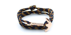 Pulsera ancla Carrick - Nautilus en ancla oro rosa - Frontal