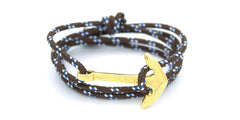 Pulsera ancla Carrick - Tormentín en ancla dorada - Frontal