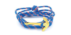Pulsera ancla Carrick - Través en ancla dorada - Frontal
