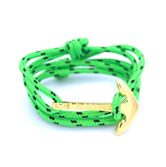 Pulsera náutica - Aproado en ancla dorada - Carrick Bracelets