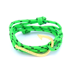 Pulsera náutica - Aproado en anzuelo dorado - Carrick Bracelets
