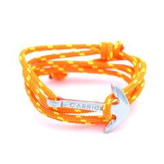 Pulsera náutica - Largo en ancla plateada - Carrick Bracelets