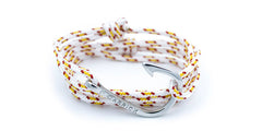 Pulsera nautica Carrick - Almansa en anzuelo plateado - Frontal