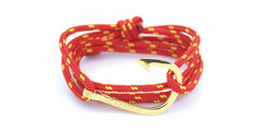 Pulsera náutica - Babor en anzuelo dorado - Carrick Bracelets