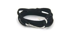 Pulsera nautica Carrick - Bao en anzuelo plateado - Frontal