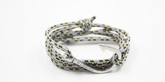 Pulsera nautica Carrick - Barlote en anzuelo plateado - Frontal