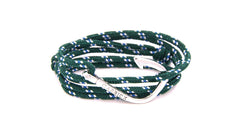 Pulsera nautica Carrick - Cangreja en anzuelo plateado - Frontal
