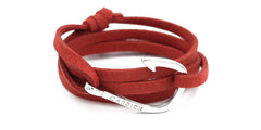 Pulsera nautica Carrick - Codaste en anzuelo plateado - Frontal