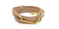 Pulsera náutica - Cuaderna en anzuelo dorado - Carrick Bracelets