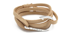 Pulsera nautica Carrick - Cuaderna en anzuelo plateado - Frontal