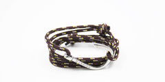 Pulsera nautica Carrick - Dorna en anzuelo plateado - Frontal