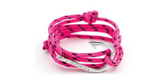 Pulsera nautica Carrick - Empopada en anzuelo plateado - Frontal