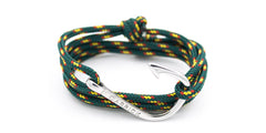 Pulsera nautica Carrick - Galatea en anzuelo plateado - Frontal