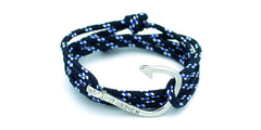 Pulsera nautica Carrick - Génova en anzuelo plateado - Frontal