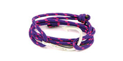 Pulsera nautica Carrick - Marinera en anzuelo plateado - Frontal