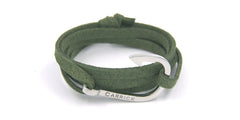 Pulsera nautica Carrick - Trancanil en anzuelo plateado - Frontal