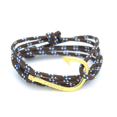 Pulsera náutica - Tormentín en anzuelo dorado - Carrick Bracelets
