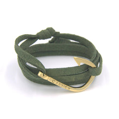 Pulsera náutica - Trancanil en anzuelo dorado - Carrick Bracelets