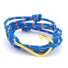 Pulsera náutica - Través en anzuelo dorado - Carrick Bracelets